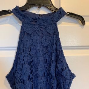 Lace Dress - Navy Blue